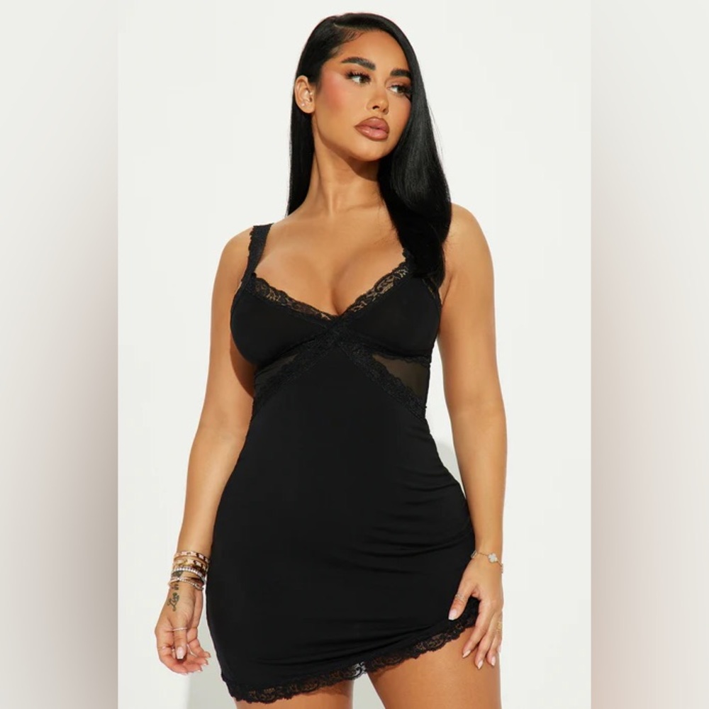 Sultry And Sweet Sleep Cami Dress - Black